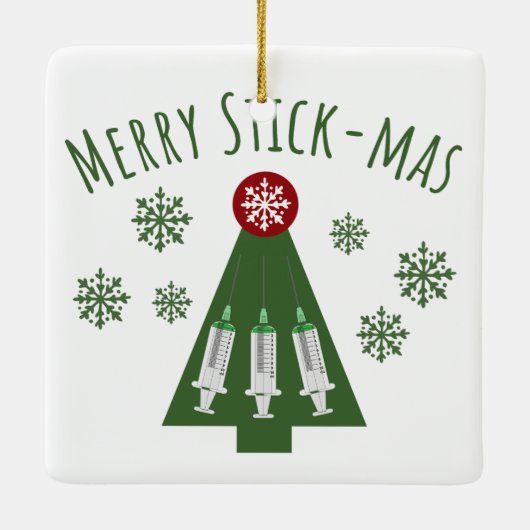 フローボトミストかわいい緑のクリスマスツリー セラミックオーナメント (裏面)