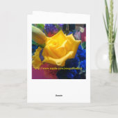 フローラあいさつ、標準の白い封筒が含まれる カード (裏面)