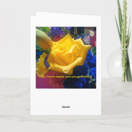 フローラあいさつ、標準の白い封筒が含まれる カード (裏面)