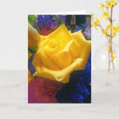 フローラあいさつ、標準の白い封筒が含まれる カード (黄色い花)