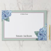 フローラあじさいピンクとブルーパーソナライズされた ペーパーパッド (インサイチュ)