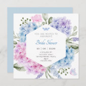 フローラあじさいブライダルシャワー招待 招待状 (正面/裏面)