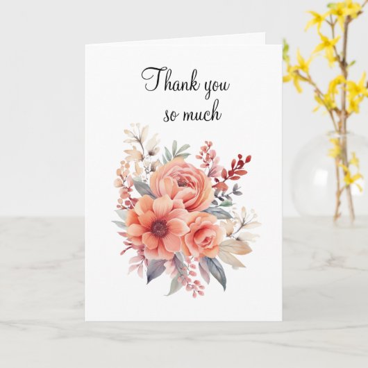 フローラありがとうございました折り畳まれたグリーティングカード カード (黄色い花)