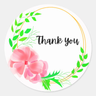 フローラありがとうステッカー ラウンドシール