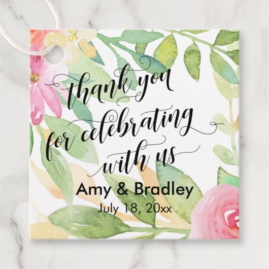 フローラありがとう祝お世話になっております フェイバータグ (正面)