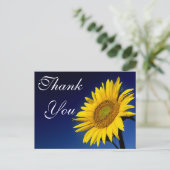 フローラありがとう花 – 黄色ひまわり ポストカード (スタンド正面)