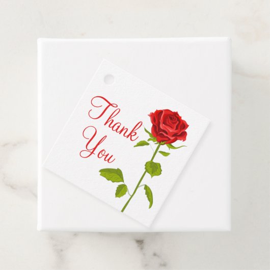 フローラありがとう赤いバラの花結婚のロマンチック フェイバータグ (インサイチュ)