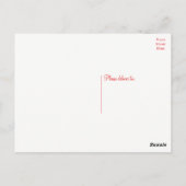 フローラありがとう赤いバラの花結婚のロマンチック ポストカード (裏面)