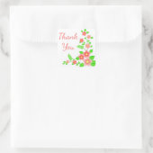 フローラありがとう赤/ピンク&緑の花 スクエアシール (バッグ)