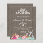 フローラいかりとシープラップビーチ結婚式リハーサル 招待状 (正面/裏面)