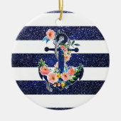 フローラいかりの背ストライプの景 セラミックオーナメント (正面)