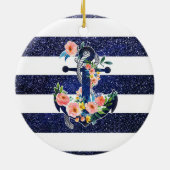 フローラいかりの背ストライプの景 セラミックオーナメント (裏面)