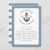 フローラいかりダスティブルーホワイト結婚ズ 招待状 (正面/裏面)