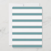 フローラいかりティール(緑がかった色)アクア航海のブ結婚ルーズ 招待状 (裏面)