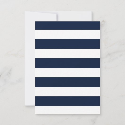 フローラいかりネイビーサマーウェディングレセプションカード 招待状 (裏面)