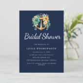 フローラいかりネイビーサマーブライダルシャワー招待 招待状 (スタンド正面)