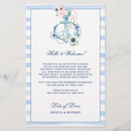 フローラいかりビーチ結婚式ウェルカムの日程 (正面)