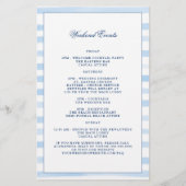 フローラいかりビーチ結婚式ウェルカムの日程 (裏面)