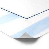 フローラいかりブルーストライプビーチ結婚式歓迎 ポスター (角)