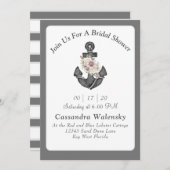 フローラいかりホワイトシルバーグレ航海のイ結婚ズ 招待状 (正面/裏面)