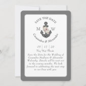 フローラいかりホワイトシルバーグレ航海のイ結婚ズ 招待状 (正面)