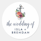 フローラいかり秋結婚の封筒用シール ラウンドシール (正面)