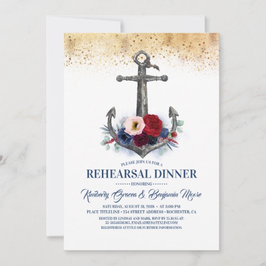 フローラいかり航海のリハーサルディナー 招待状 (正面)