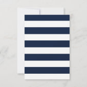 フローラいかり |ネイビー秋のウェブサイトRSVPカード 出欠カード (裏面)