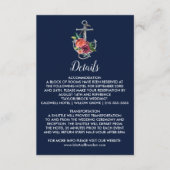 フローラいかり |ネイビー秋の詳細挿入カード エンクロージャーカード (正面)