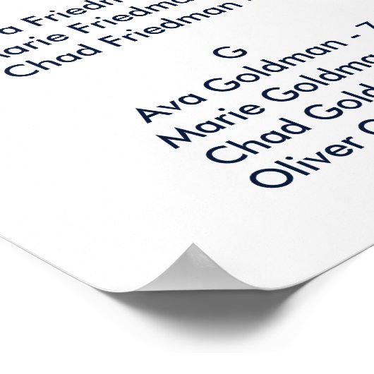 フローラいかり |夏のアルファベットの座席表 ポスター (角)