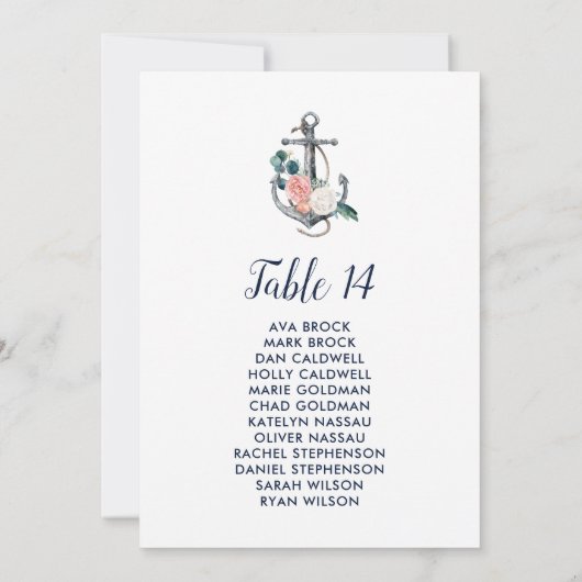 フローラいかり |夏のテーブル番号座席表 (裏面)