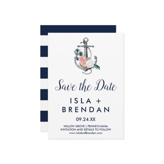 フローラいかり | Summer日付カードを保存 セーブザデート (正面/裏面インサイチュ)