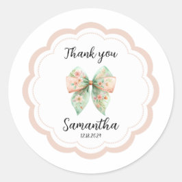フローラおじぎありがとうステッカー ラウンドシール