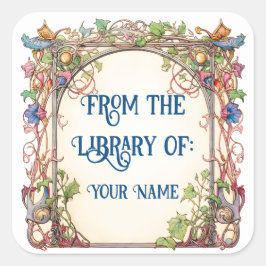 フローラおとぎ話の蔵書票 スクエアシール