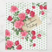 フローラおばあちゃんのヴィンテージワインラベル ワインラベル (シングルラベル)