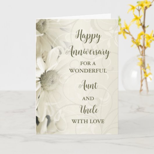 フローラおばさん&アンクル記念日 カード (黄色い花)