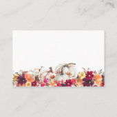 フローラおむつラッフル赤ちゃんシャワーエンクロージャカード 名刺 (裏面)