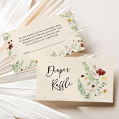 フローラおむつラッフル赤ちゃんシャワーエンクロージャカード 名刺