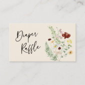 フローラおむつラッフル赤ちゃんシャワーエンクロージャカード 名刺 (正面)