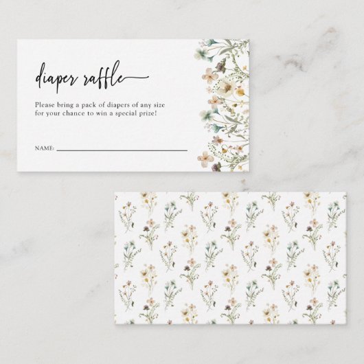 フローラおむつラッフル エンクロージャーカード (正面/裏面)