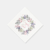 フローラおめでとうグラードグリッタータイポグラフィ スタンダードカクテルナプキン (角)
