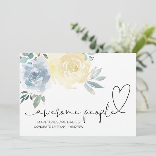 フローラおめでとう妊娠おめでとう新生児 カード (スタンド正面)