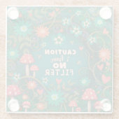 フローラおもしろいキノコNoフィルター引用文 ガラスコースター (裏面)