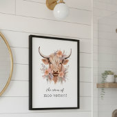 フローラおもしろいハイランドカウバスルームのデコールウォールアート フォトプリント           