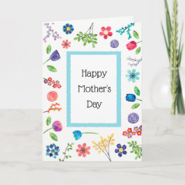 フローラおもしろいハッピーマザー・デイ・グリーティング カード