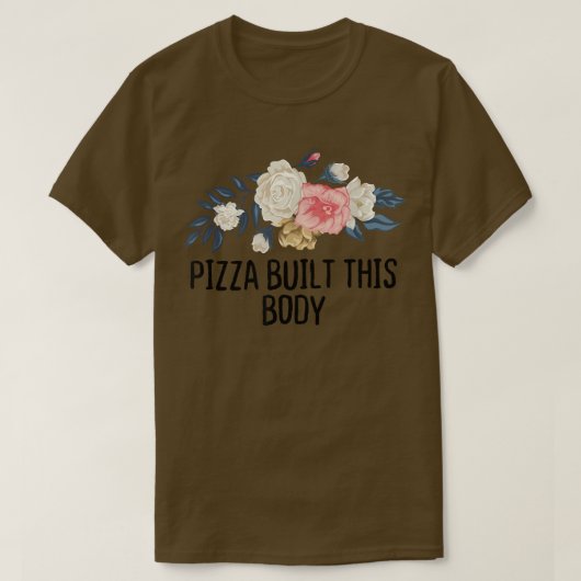 フローラおもしろいピザこの体 Tシャツ (デザイン正面)