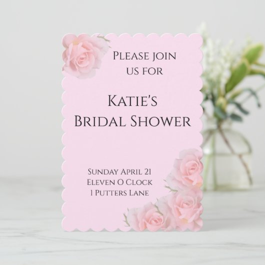 フローラおもしろいブライダルシャワー招待状 招待状 (スタンド正面)