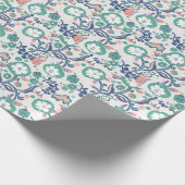 フローラおもしろいプリントオンホワイト ラッピングペーパー (角)