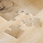 フローラおもしろいヴィンテージタイプライターのジグソーパズル ジグソーパズル (側面)