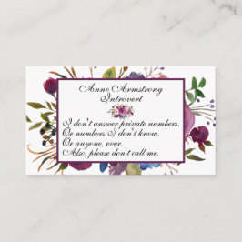 フローラおもしろい内向 名刺